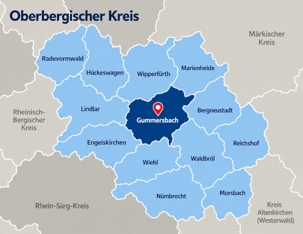 Oberbergischer Kreis mit Gummersbach
